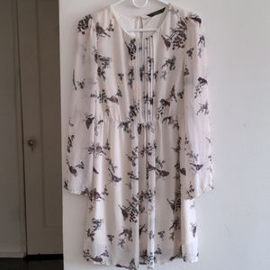 DUNNES DRESS WITH BIRD PATTERN